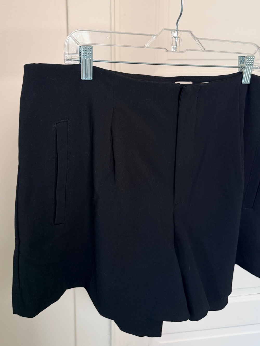 Black Pleated Shorts